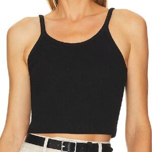 SNDYS X Revolve Black Cropped Tank (Size S)